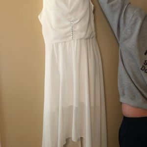 White high-low dress